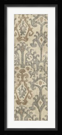 Framed Linen Ikat I Print
