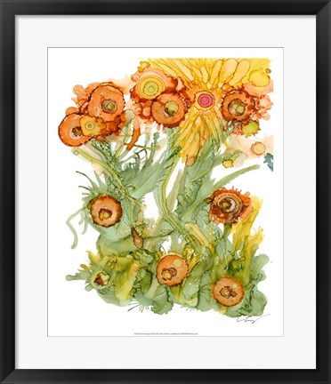 Framed Sunlit Poppies III Print