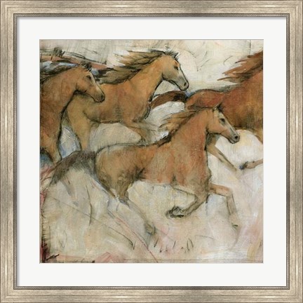 Framed Horse Fresco I Print