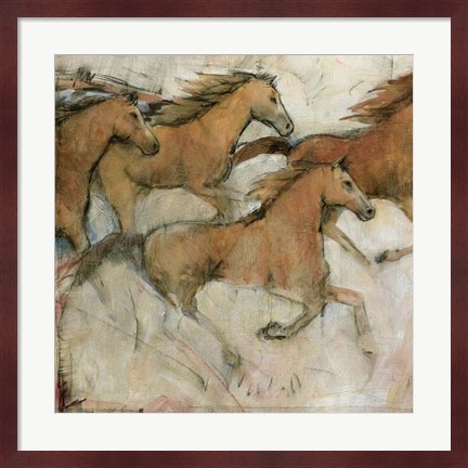 Framed Horse Fresco I Print