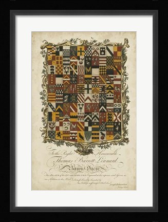 Framed Edmondson Heraldry IV Print