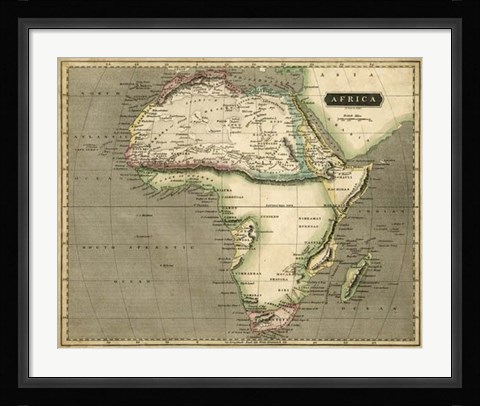 Framed Thomson's Map of Africa Print