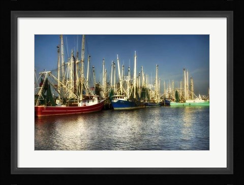 Framed Shrimp Boats II Print