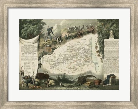 Framed Atlas Nationale Illustre V Print
