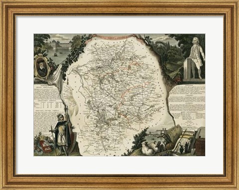 Framed Atlas Nationale Illustre VI Print