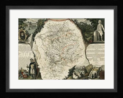 Framed Atlas Nationale Illustre VI Print