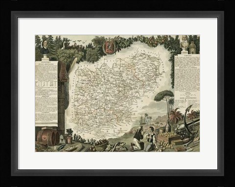 Framed Atlas Nationale Illustre VII Print