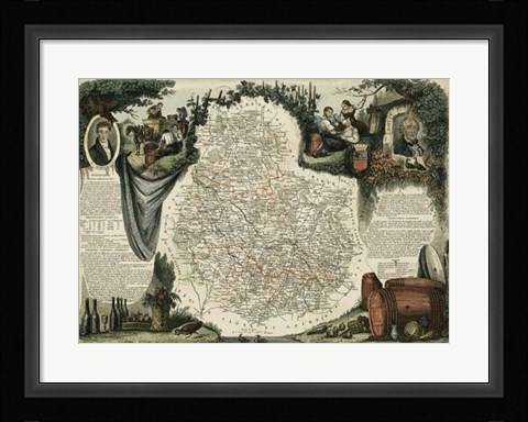 Framed Atlas Nationale Illustre IX Print
