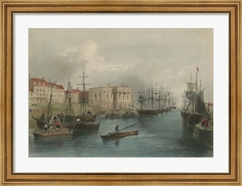 Framed Quay, Yarmouth Print