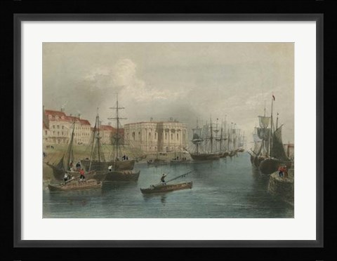 Framed Quay, Yarmouth Print