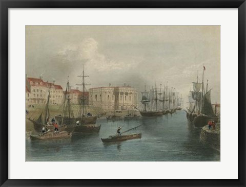 Framed Quay, Yarmouth Print