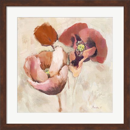 Framed Painted Poppies Print