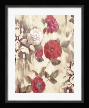 Framed Ikat Rose II Print