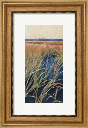 Framed Pastel Wetlands I Print