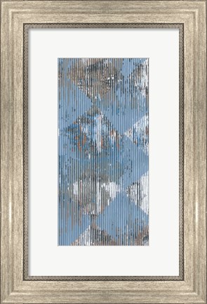 Framed Harlequin Blue II Print