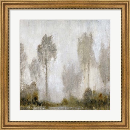 Framed Misty Marsh I Print