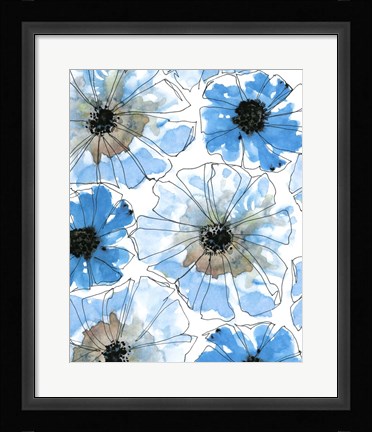 Framed Water Blossoms I Print