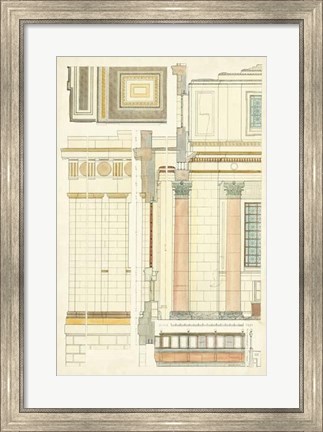 Framed Architect&#39;s Plan V Print
