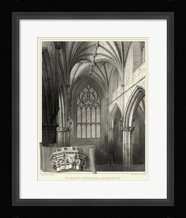 Framed Gothic Detail II Print