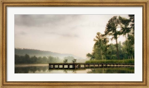 Framed Two Green Chairs Print