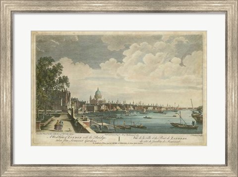 Framed West View of London Print