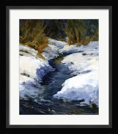Framed Snow on the Banks Print