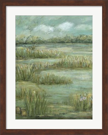 Framed Green Meadows I Print
