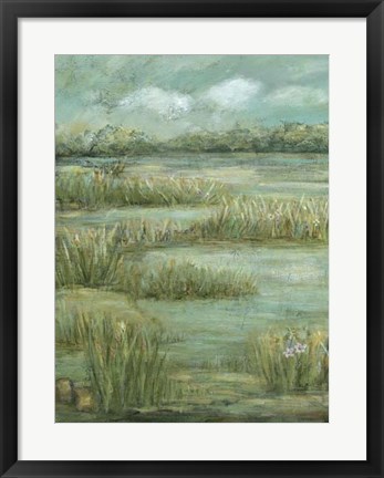 Framed Green Meadows I Print