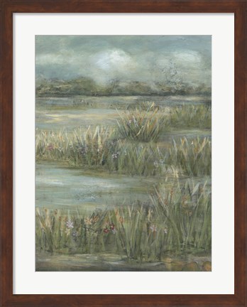 Framed Green Meadows II Print