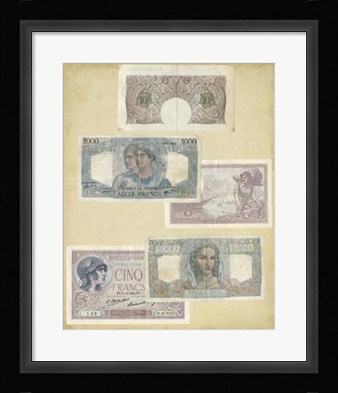 Framed Antique Currency II Print