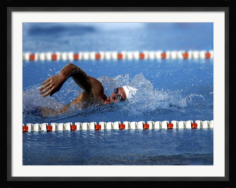 Framed US Navy Swimmer Print