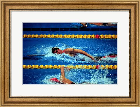 Framed Chad Senior - Modern Pentathlon - swim Print