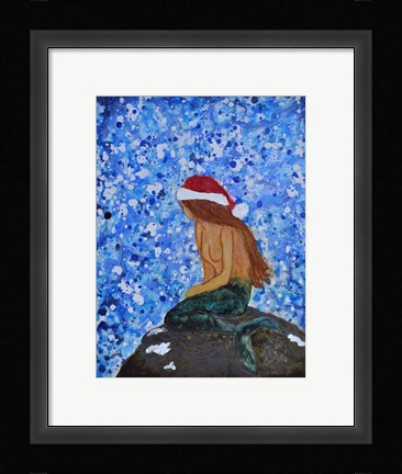 Framed Winterland Mermaid Print