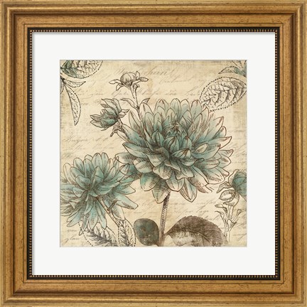 Framed Blue Botanical II Print