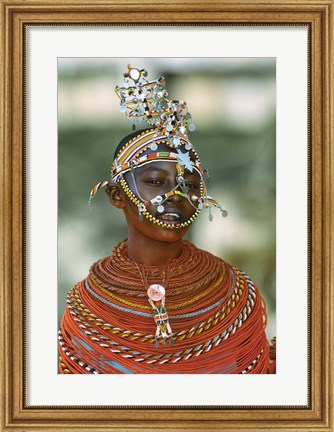 Framed Portrait of a teenage girl smiling, Kenya Print