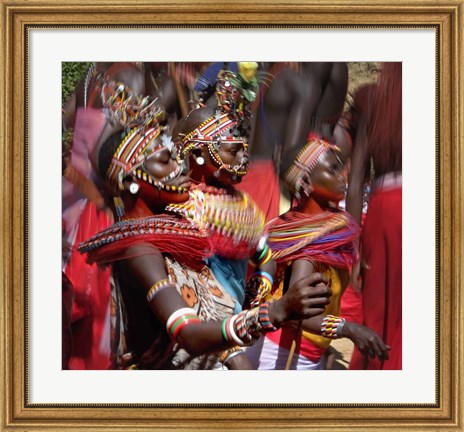 Framed People of the Samburu tribe Print