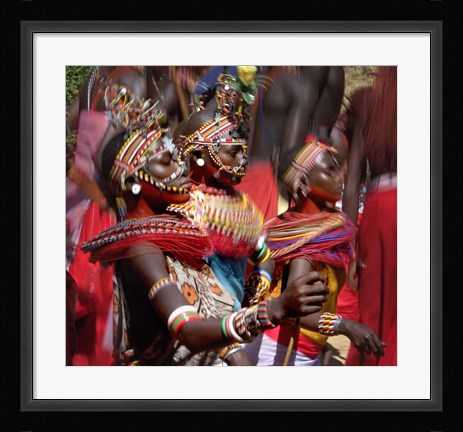 Framed People of the Samburu tribe Print