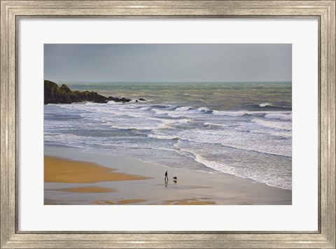 Framed Bunmahon Strand, The Copper Coast, County Waterford, Ireland Print