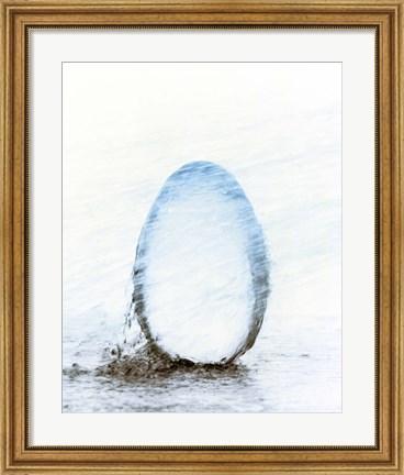 Framed Crystal egg under water Print