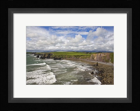 Framed Ballydowane Cove on the Copper Coast, County Waterford, Ireland Print
