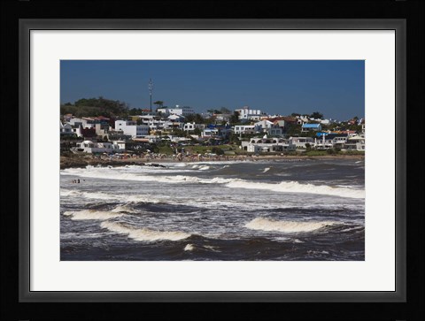 Framed Buildings at the waterfront, Playa La Boca, La Barra, Punta Del Este, Maldonado, Uruguay Print