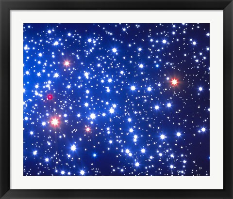 Framed Stars in Space Print