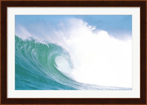 Framed Huge Waves in Ocean Print