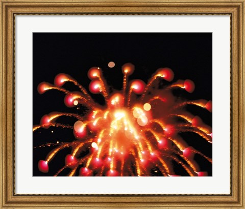 Framed Close up of Ignited Fireworks Print