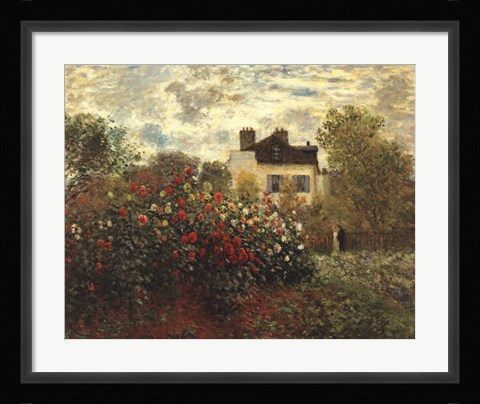 Framed Artist's Garden in Argenteuil Print
