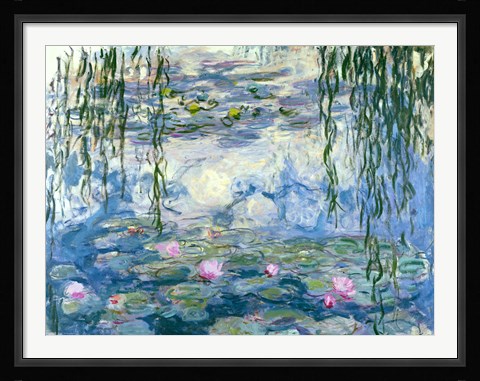 Framed Waterlilies, 1916-19 Print