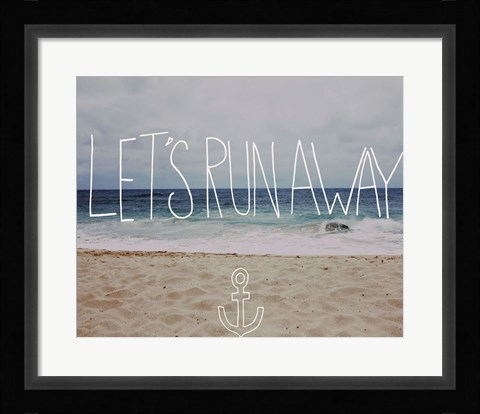 Framed Let's Run Away - To the Sea Print