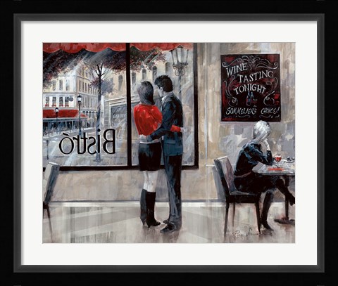 Framed Bistro Romance Print