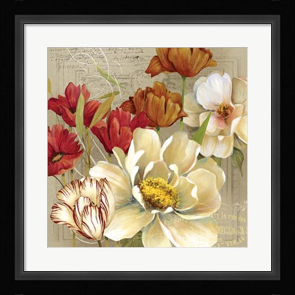 Framed Jardin I Print