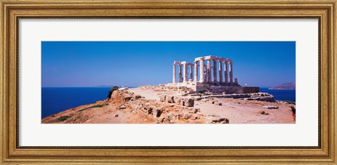 Framed Poseidon Cape Sounion Greece Print